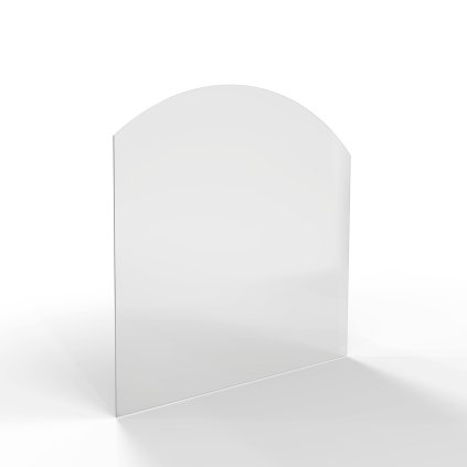 Sklo pod kamna - FLAMINGO Oblouk 1000x1000 mm / R725 / 6 mm