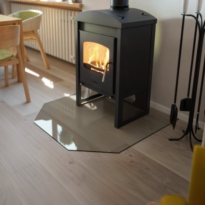 Sklo pod kamna - FLAMINGO Šestihran 1000x1000 mm / 6 mm