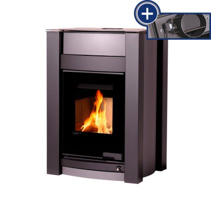 Krbová kamna AQUAFLAM VARIO ® KALMAR 11/5kW šedá, elektronická regulace