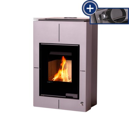 Krbová kamna AQUAFLAM VARIO ® SAPORO 11/5kW šedá, elektronická regulace