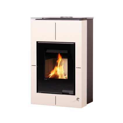 Krbová kamna AQUAFLAM VARIO ® SAPORO 11kW krémová (teplovzdušná verze)