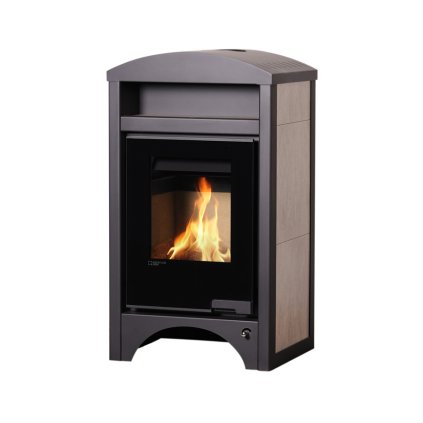 Krbová kamna AQUAFLAM VARIO ® BARMA 11kW dlažba Bělený Dub (teplovzdušná verze)