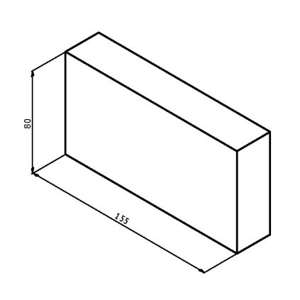 NDV-000051 - FL09K01 - Šamotová cihla 155x80x30