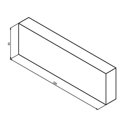 NDV-000059 - FL09K01 - Šamotová cihla 260x80x30
