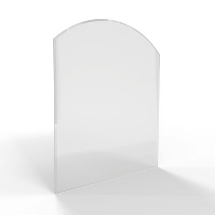 Sklo pod kamna - FLAMINGO Oblouk 1000x1200 mm, fazeta / R725 / 6 mm