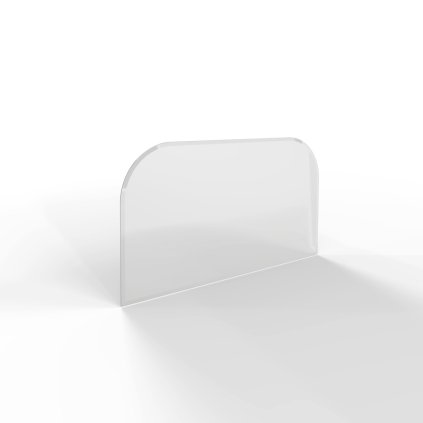 Sklo pod kamna - FLAMINGO Oblouk 1000x550 mm, fazeta / 2xR200 / 6 mm