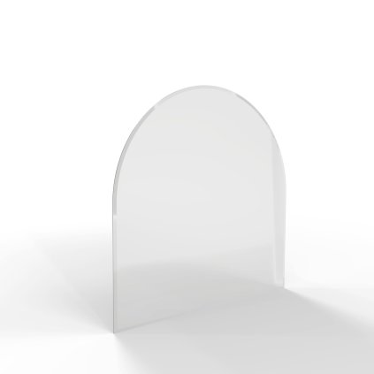 Sklo pod kamna - FLAMINGO Oblouk 1000x1000 mm, fazeta / R500 / 6 mm