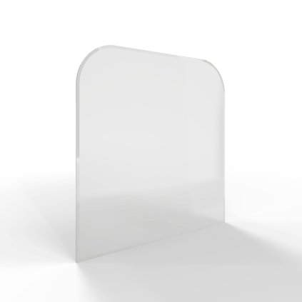 Sklo pod kamna - FLAMINGO Oblouk 1000x1000 mm, fazeta / 2xR200 / 6 mm