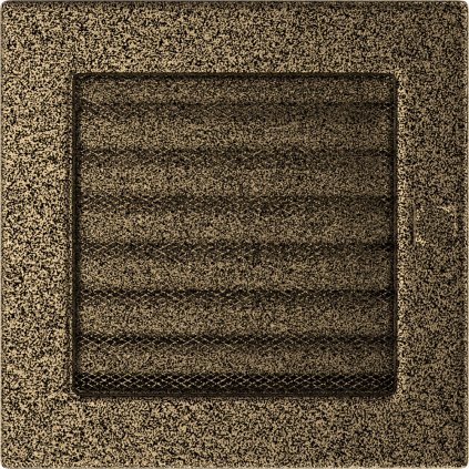 Krbová mřížka 17x17 BASIC staré zlato s žaluzií