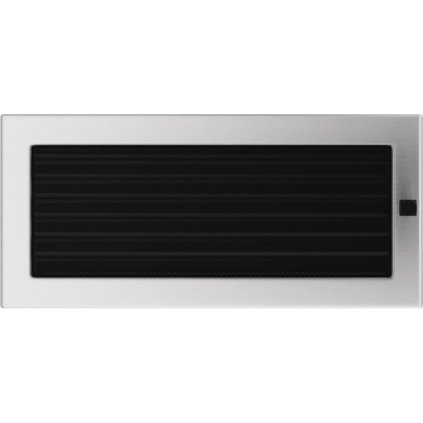 Krbová mřížka 17x37 BASIC broušený chrom s žaluzií