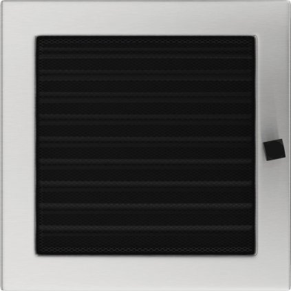Krbová mřížka 22x22 BASIC broušený chrom s žaluzií