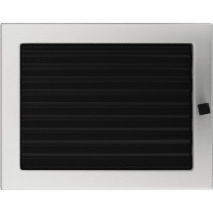 Krbová mřížka 22x30 BASIC broušený chrom s žaluzií