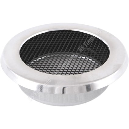 Krbová mřížka KULATÁ 100 mm broušený chrom