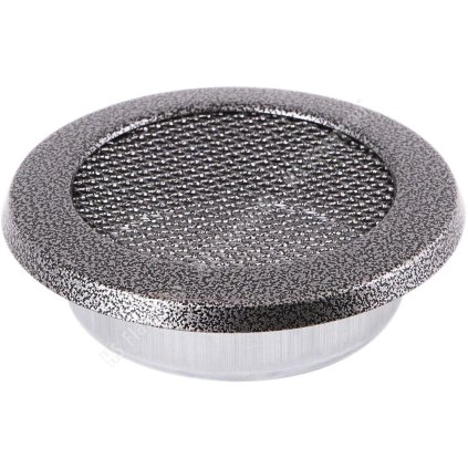 Krbová mřížka KULATÁ 125 mm staré stříbro