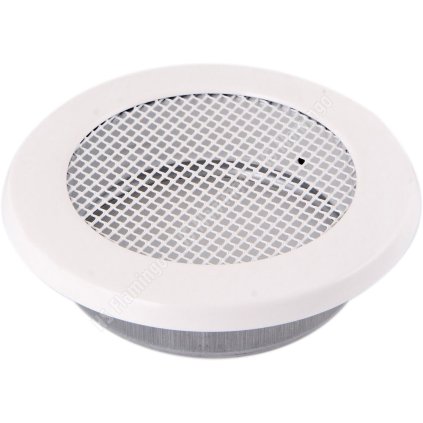 Krbová mřížka KULATÁ 160 mm bílá