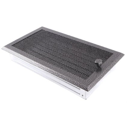 Krbová mřížka 16x32 cm, PREMIUM staré stříbro s žaluzií