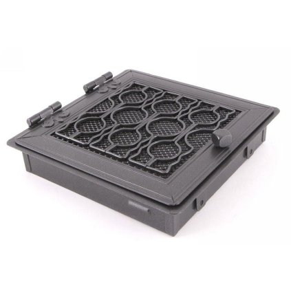 Krbová mřížka PREMIUM STYL 21x21 cm, grafit s žaluzií