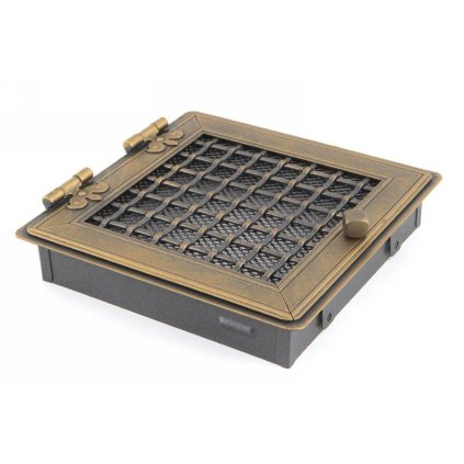 Krbová mřížka PREMIUM STYL 21x21 cm, zlatá patina