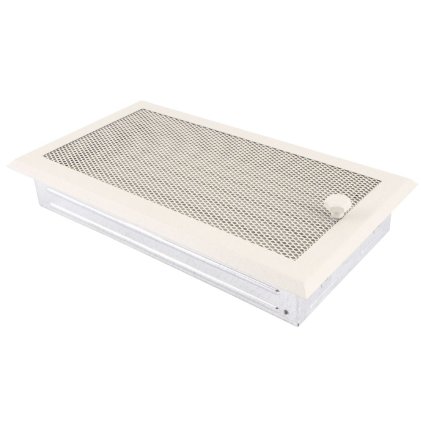 Krbová mřížka 16x32 cm, PREMIUM krémový brokát s žaluzií