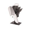 Ventilátor na kamna FLAMINGO dvoulopatkový, stříbrný