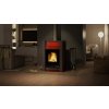 Krbová kamna AQUAFLAM VARIO ® KALMAR 11/7kW červená, elektronická regulace
