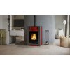 Krbová kamna AQUAFLAM VARIO ® KALMAR 11kW červená teplovzdušná verze)
