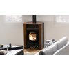 Kachlová kamna AQUAFLAM VARIO ® PERU 11kW, kachle hnědá (teplovzdušná verze)