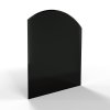 Sklo pod kamna - FLAMINGO Oblouk 1000x1200 mm, černé, fazeta / R725 / 6 mm