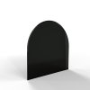 Sklo pod kamna - FLAMINGO Oblouk 1000x1000 mm, černé, fazeta / R500 / 6 mm