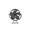 Ventilátor na kamna FLAMINGO pětilopatkový naklápěcí, černý