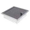 Krbová mřížka 16x16 cm, PREMIUM staré stříbro s žaluzií