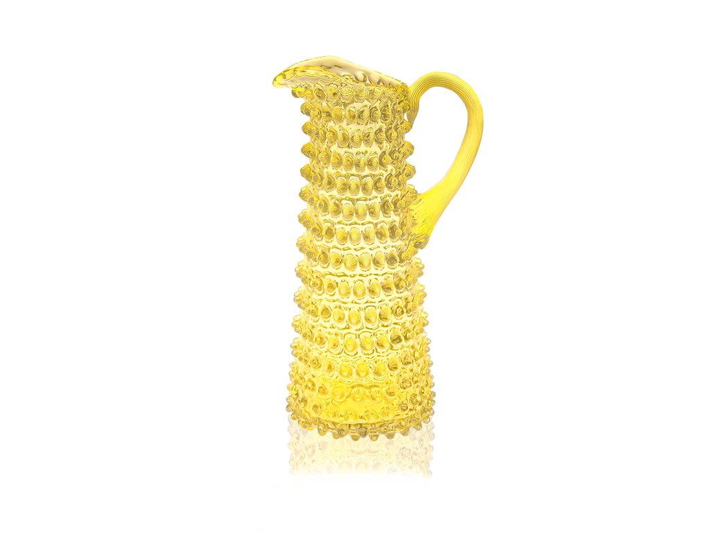 3337 3 citrine hobnail jug tall