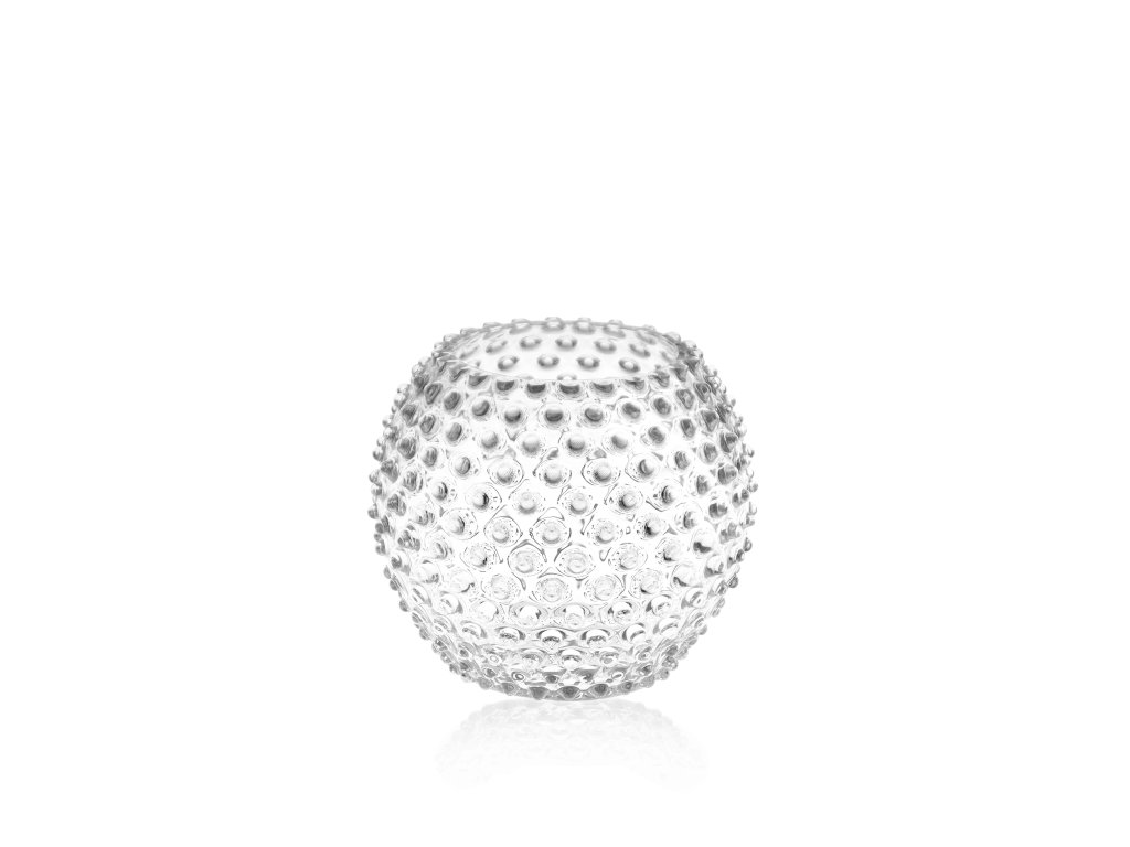 5409 clear hobnail round vase
