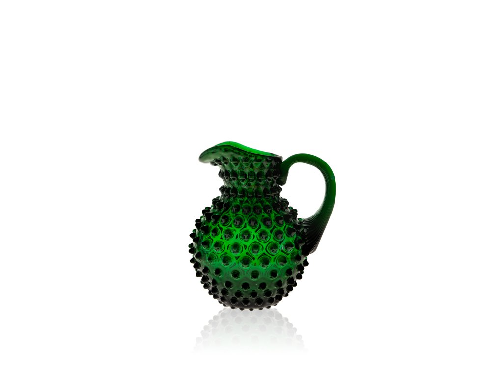 5424 dark green hobnail jug 1l