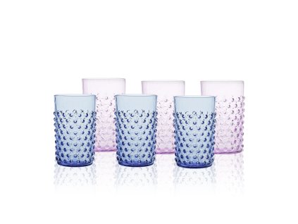 KLIMCHI Hobnail Tumblers Galaxy LightBlue Lilac SetOF6