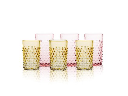 KLIMCHI Galaxy Tumblers UnderlayAmber Rosaline SetOf6