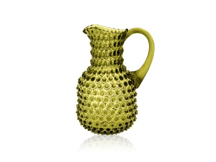 2896 bonsai green hobnail square jug