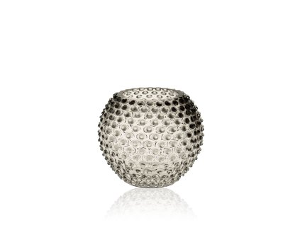 3427 4 underlay black smoke hobnail round vase