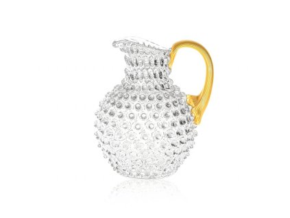5403 clear shiny gold hobnail large jug 2l