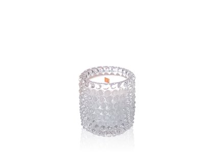 6336 clear hobnail candle small