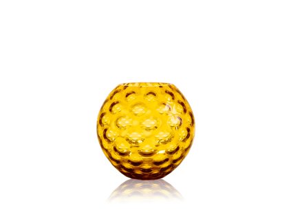 6966 amber kugel round vase