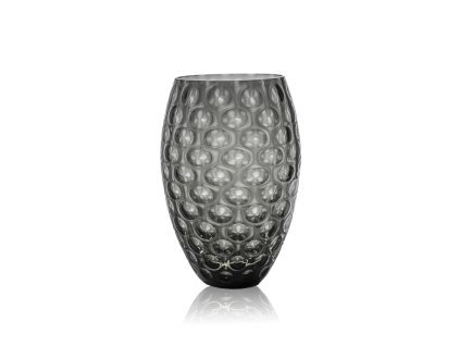 7245 grey smoke kugel egg vase