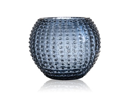 7251 underlay blue smoke hobnail vase large