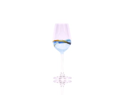 9675 hand painted verona white wine 350 ml atlantic ocean set of 2