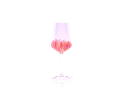 9681 hand painted sevilla white wine 350 ml apricot set of 2