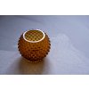 3409 2 amber hobnail round vase