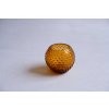 3409 3 amber hobnail round vase