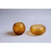 3412 2 amber hobnail large bowl