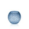 3532 3 underlay blue smoke hobnail round vase