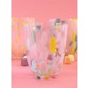 4263 7 big confetti tumbler rosa yellow tyrkys blue green set of 6